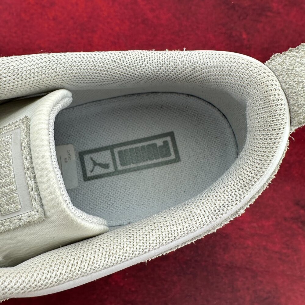 PUMA WOMEN'S MAYZE THRIFTED PLATFORM SNEAKERS, WHITE & GRAY, SIZE 9.5, 26 cm - Picture 5 of 10